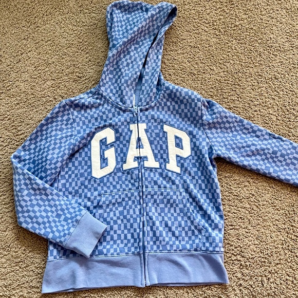 GAP Check Print Logo Hoodie - Picture 1 of 4